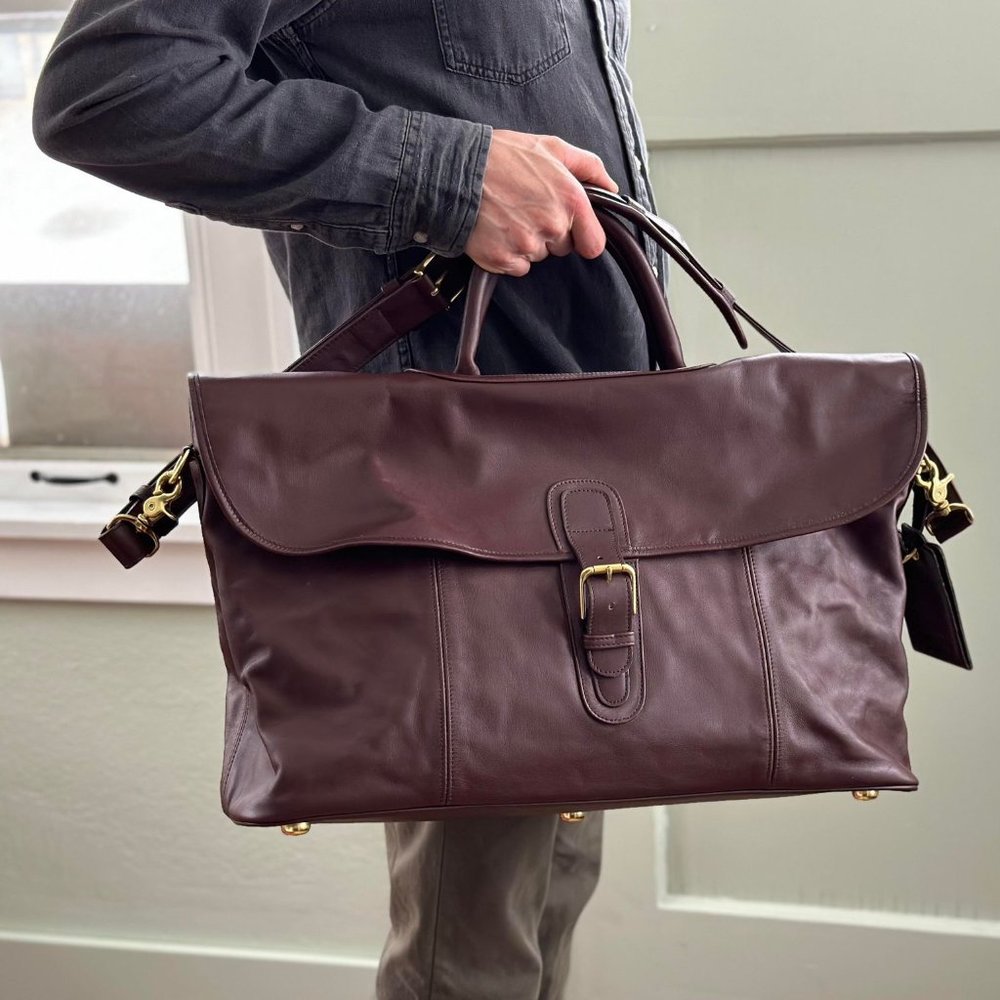 LIKE NEW Vintage 1995 Coach Authentic Tan Leather Unisex Travel Bag